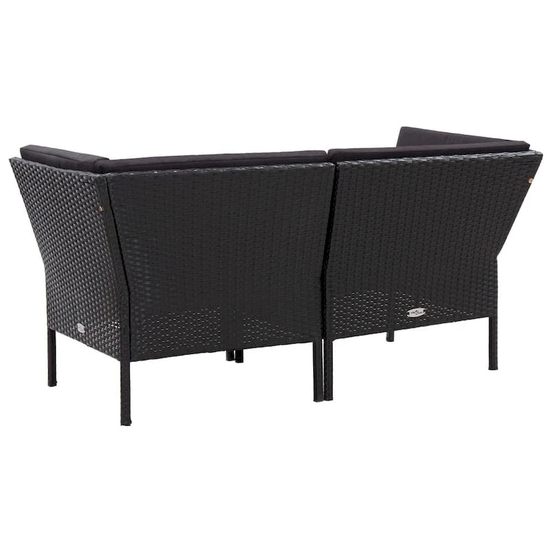 vidaXL Set divani da giardino a 8 pezzi con tavolino, in rattan - 60 x 60 x 35 cm