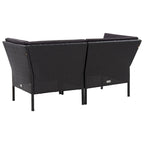 vidaXL Set divani da giardino a 8 pezzi con tavolino, in rattan - 60 x 60 x 35 cm