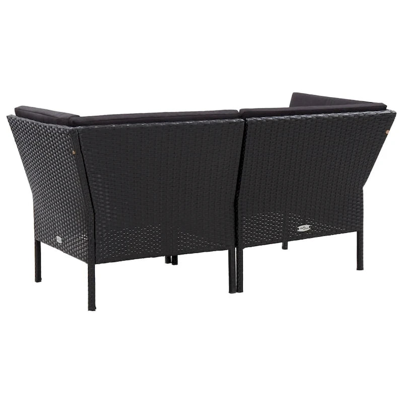 vidaXL Set divani da giardino a 8 pezzi con tavolino, in rattan - 60 x 60 x 35 cm