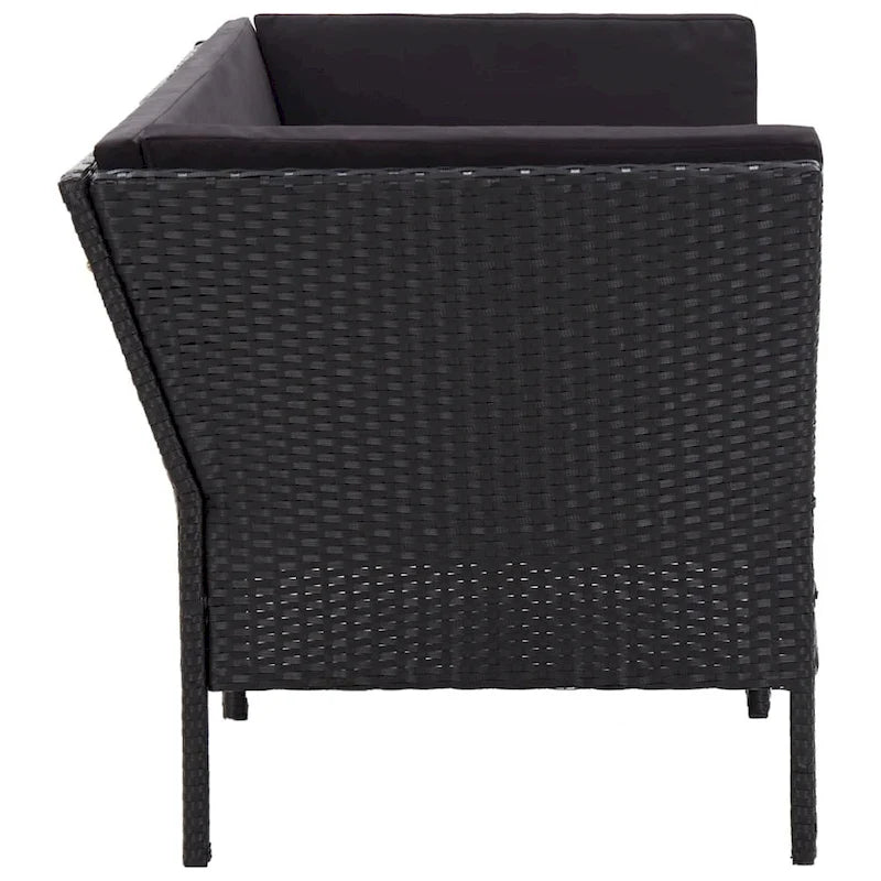 vidaXL Set divani da giardino a 8 pezzi con tavolino, in rattan - 60 x 60 x 35 cm