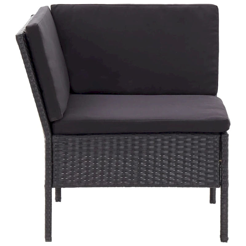 vidaXL Set divani da giardino a 8 pezzi con tavolino, in rattan - 60 x 60 x 35 cm