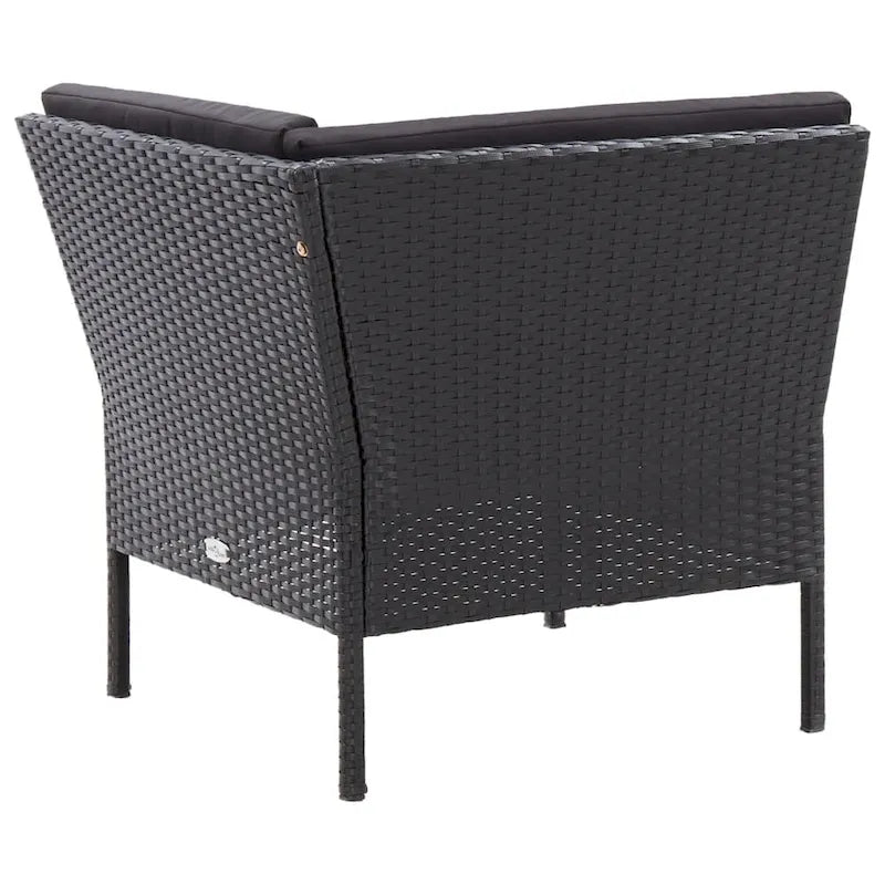 vidaXL Set divani da giardino a 8 pezzi con tavolino, in rattan - 60 x 60 x 35 cm