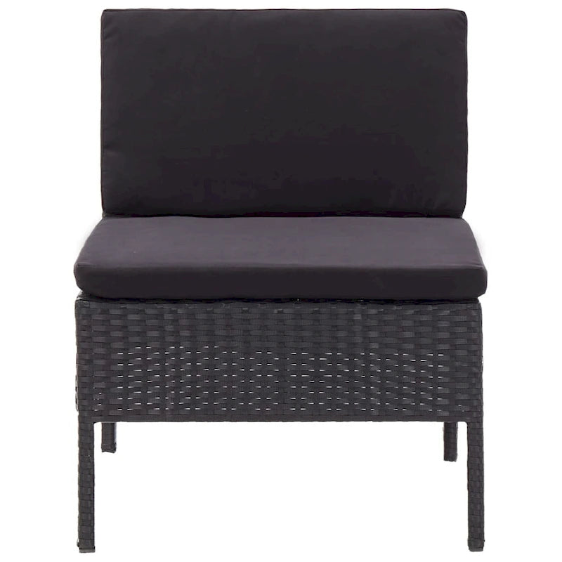 vidaXL Set divani da giardino a 8 pezzi con tavolino, in rattan - 60 x 60 x 35 cm