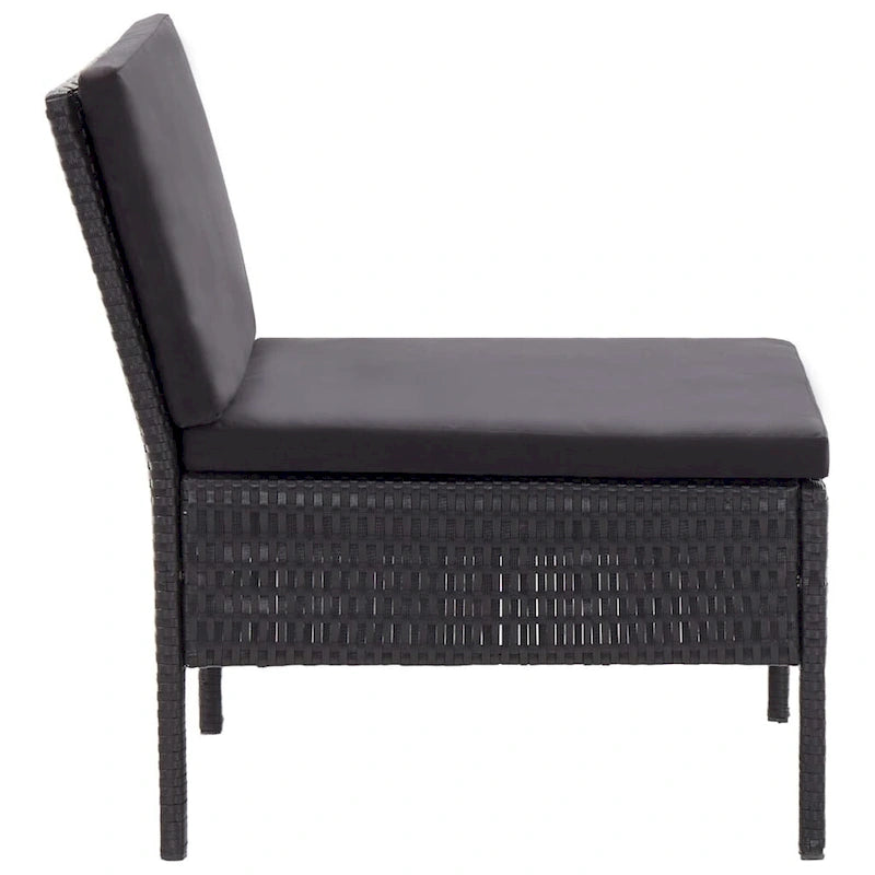 vidaXL Set divani da giardino a 8 pezzi con tavolino, in rattan - 60 x 60 x 35 cm