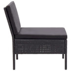 vidaXL Set divani da giardino a 8 pezzi con tavolino, in rattan - 60 x 60 x 35 cm