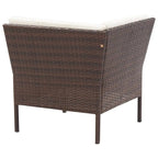 vidaXL Set divani da giardino a 8 pezzi con tavolino, in rattan - 60 x 60 x 35 cm