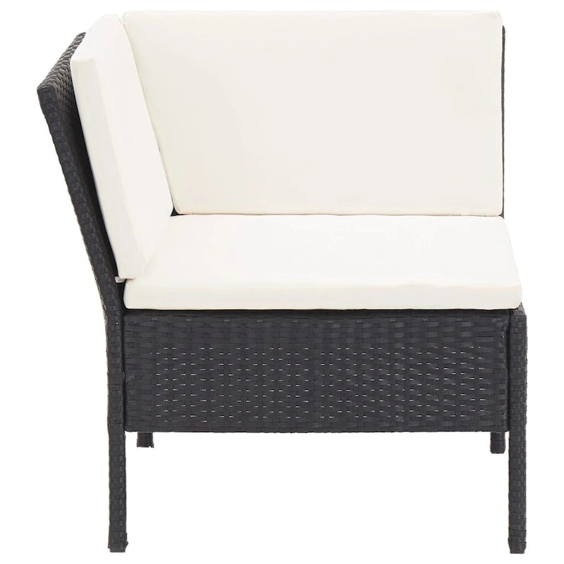 vidaXL Set divani da giardino a 8 pezzi con tavolino, in rattan - 60 x 60 x 35 cm