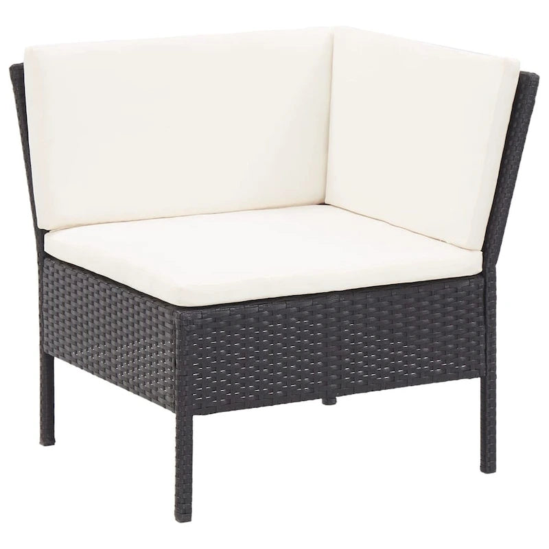 vidaXL Set divani da giardino a 8 pezzi con tavolino, in rattan - 60 x 60 x 35 cm