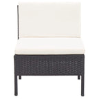 vidaXL Set divani da giardino a 8 pezzi con tavolino, in rattan - 60 x 60 x 35 cm