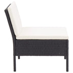 vidaXL Set divani da giardino a 8 pezzi con tavolino, in rattan - 60 x 60 x 35 cm