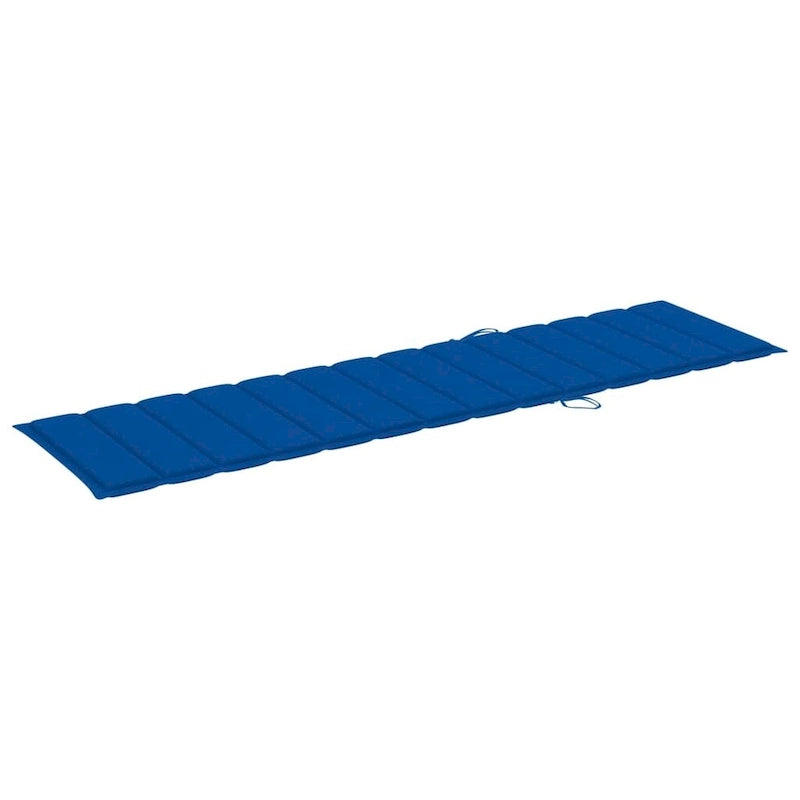 vidaXL Sedia a sdraio per patio Lettino da sole per esterni con cuscino in teak massiccio - 76,8 x 23,4 x 13,8