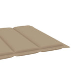 vidaXL Sedia a sdraio per patio Lettino da sole per esterni con cuscino in teak massiccio - 76,8 x 23,4 x 13,8