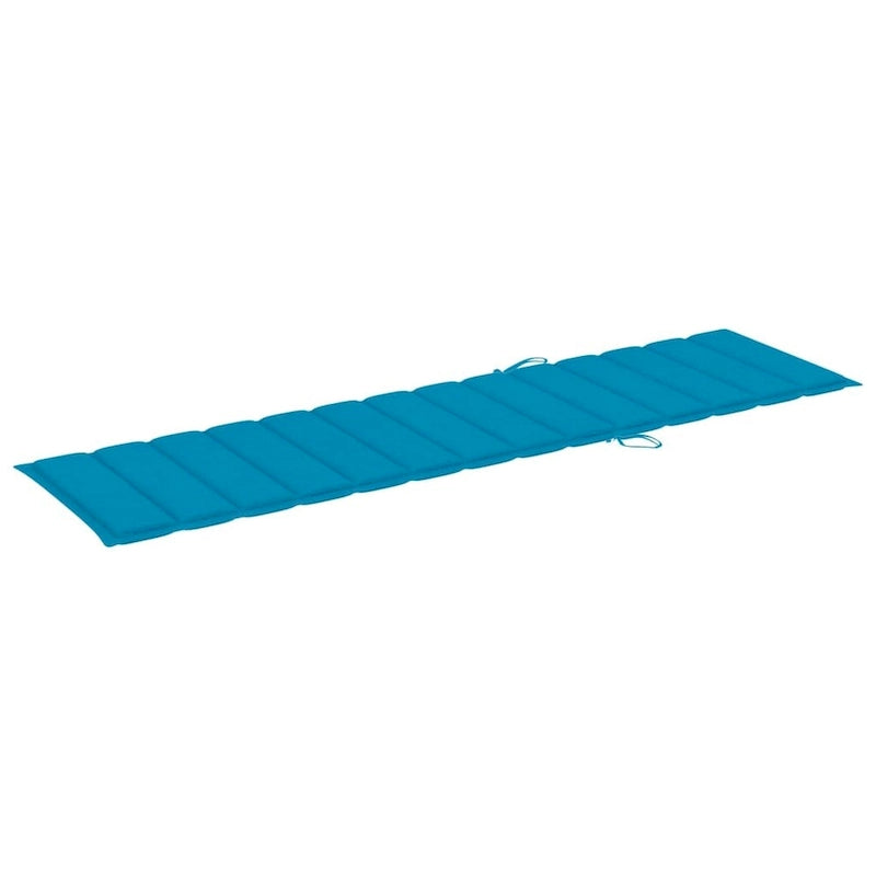 vidaXL Sedia a sdraio per patio Lettino da sole per esterni con cuscino in teak massiccio - 76,8 x 23,4 x 13,8