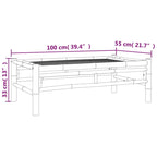 vidaXL Set Lounge da Esterno 3/4/5 Pezzi con Cuscini Grigio Scuro Bambù - 39,4 x 21,7 x 13