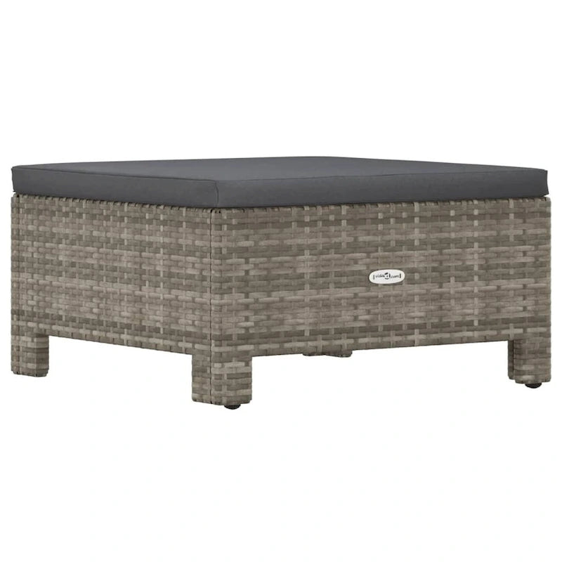 vidaXL Divano da Giardino a 2 Posti con Cuscini Grigio Polyrattan