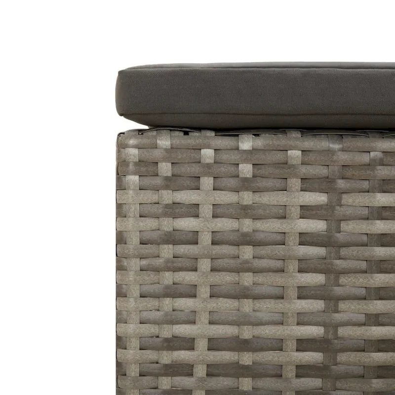 vidaXL Divano da Giardino a 2 Posti con Cuscini Grigio Polyrattan