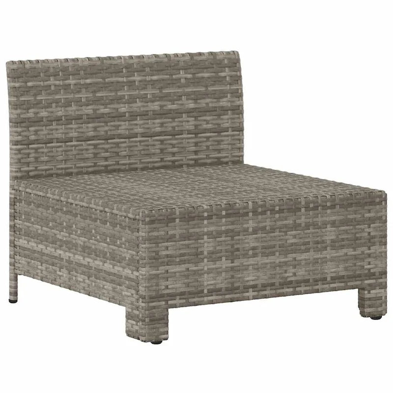 vidaXL Divano da Giardino a 2 Posti con Cuscini Grigio Polyrattan