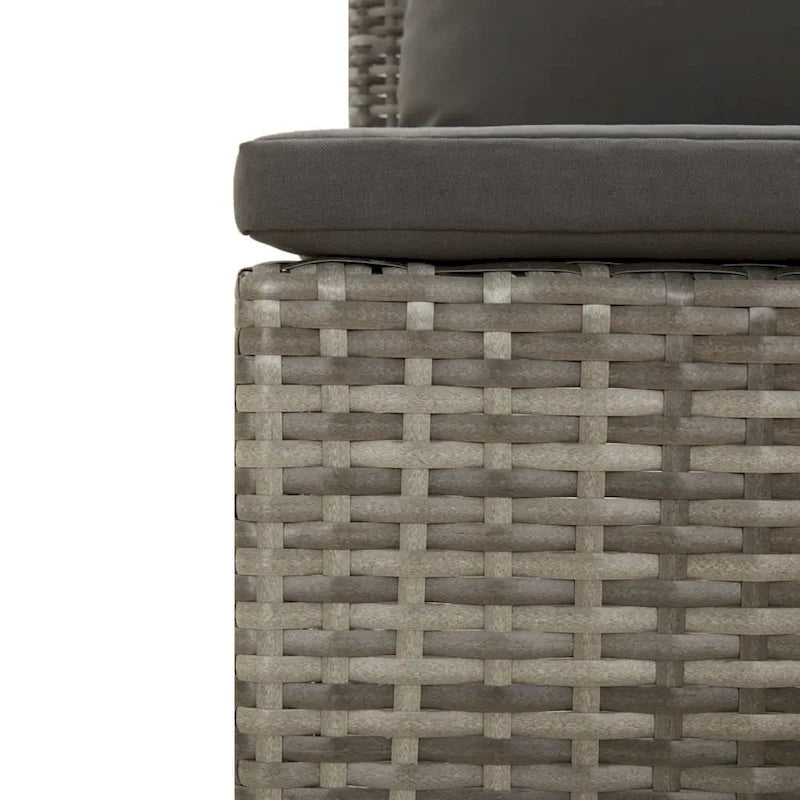 vidaXL Divano da Giardino a 2 Posti con Cuscini Grigio Polyrattan