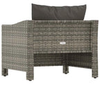 vidaXL Divano da Giardino a 2 Posti con Cuscini Grigio Polyrattan