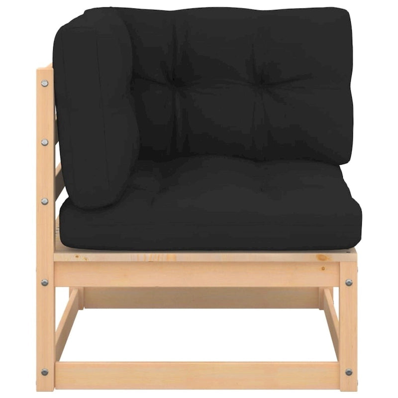 vidaXL Set Divano Sezionale da Esterno per Patio con Cuscini Legno Massello di Pino