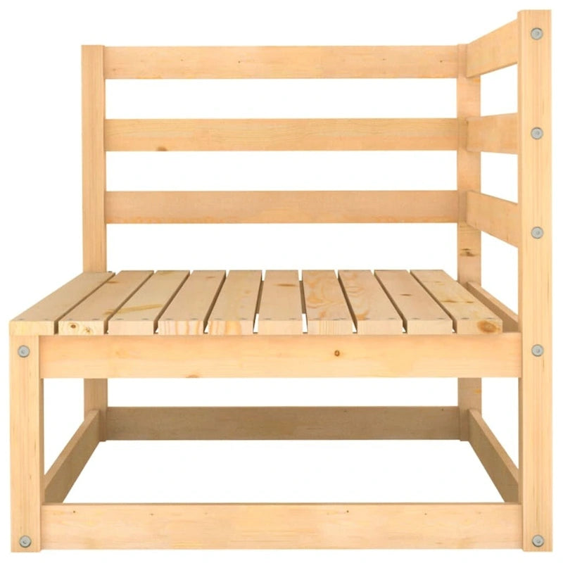 vidaXL Set Divano Sezionale da Esterno per Patio con Cuscini Legno Massello di Pino