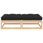 vidaXL Set Divano Sezionale da Esterno per Patio con Cuscini Legno Massello di Pino