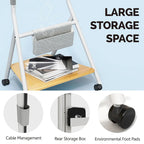 FITUEYES Carrello TV Mobile per Ufficio, Aula, Supporto TV Girevole con Ruote per TV da 45-88 Pollici