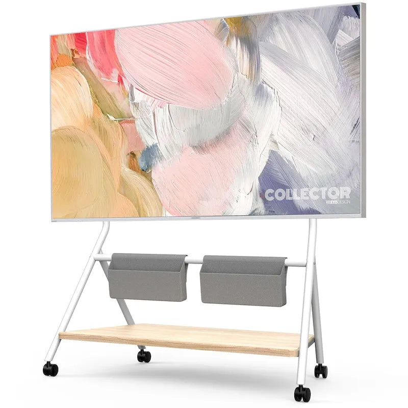 FITUEYES Carrello TV Mobile per Ufficio, Aula, Supporto TV Girevole con Ruote per TV da 45-88 Pollici