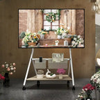 FITUEYES Carrello TV Mobile per Ufficio, Aula, Supporto TV Girevole con Ruote per TV da 45-88 Pollici