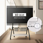 FITUEYES Carrello TV Mobile per Ufficio, Aula, Supporto TV Girevole con Ruote per TV da 45-88 Pollici