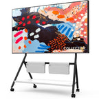 FITUEYES Carrello TV Mobile per Ufficio, Aula, Supporto TV Girevole con Ruote per TV da 45-88 Pollici