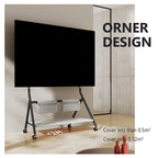 FITUEYES Carrello TV Mobile per Ufficio, Aula, Supporto TV Girevole con Ruote per TV da 45-88 Pollici