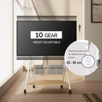 FITUEYES Carrello TV Mobile per Ufficio, Aula, Supporto TV Girevole con Ruote per TV da 45-88 Pollici