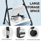 FITUEYES Carrello TV Mobile per Ufficio, Aula, Supporto TV Girevole con Ruote per TV da 45-88 Pollici