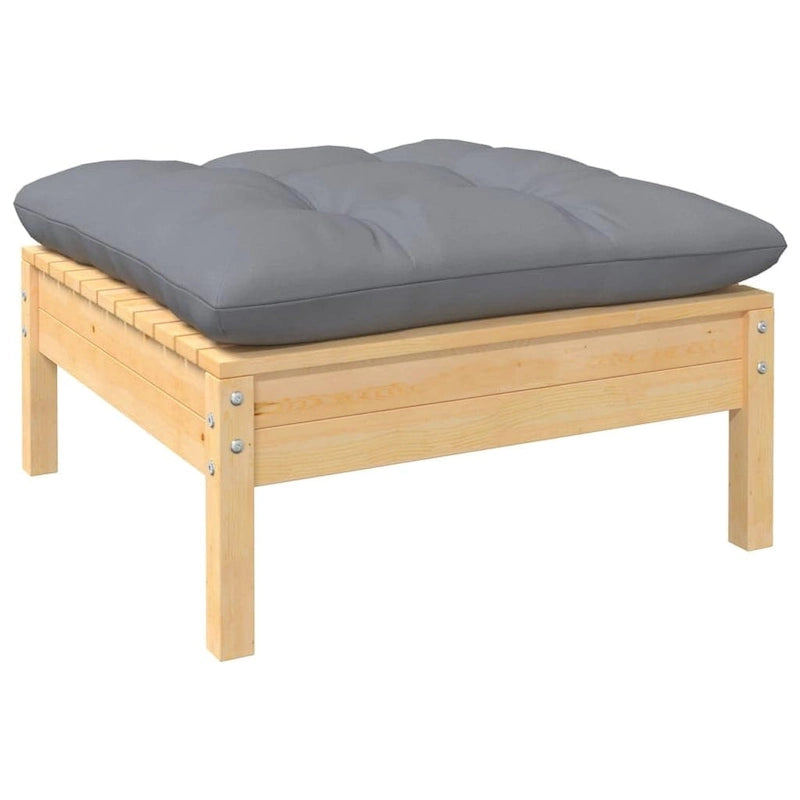 vidaXL Set Divani da Esterno 10 pz con Cuscini Multicolore in Massello di Pino - 25 x 25 x 24.6