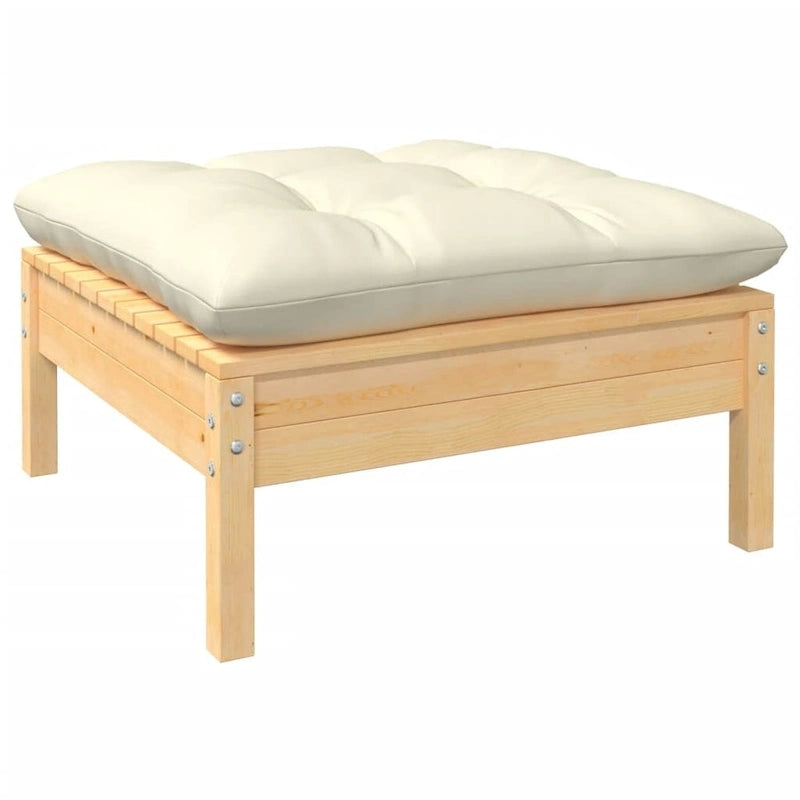 vidaXL Set Divani da Esterno 10 pz con Cuscini Multicolore in Massello di Pino - 25 x 25 x 24.6