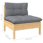vidaXL Set Divani da Giardino 12 pz. in Legno Massello di Pino con Cuscini Multicolore - 25 x 25 x 24.6