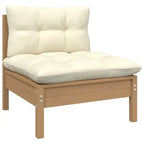 vidaXL Set Divani da Giardino 12 pz. in Legno Massello di Pino con Cuscini Multicolore - 25 x 25 x 24.6