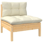 vidaXL Set Divani da Giardino 12 pz. in Legno Massello di Pino con Cuscini Multicolore - 25 x 25 x 24.6