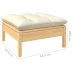 vidaXL Set Divani da Giardino 12 pz. in Legno Massello di Pino con Cuscini Multicolore - 25 x 25 x 24.6