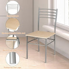 Set da pranzo 5 pezzi Tavolo in vetro e 4 sedie