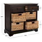 SAFAVIEH Ardelia Red Cassettiera a 6 cassetti (completamente assemblata) - 30Lx13Px26H