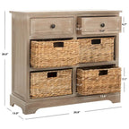SAFAVIEH Ardelia Red Cassettiera a 6 cassetti (completamente assemblata) - 30Lx13Px26H