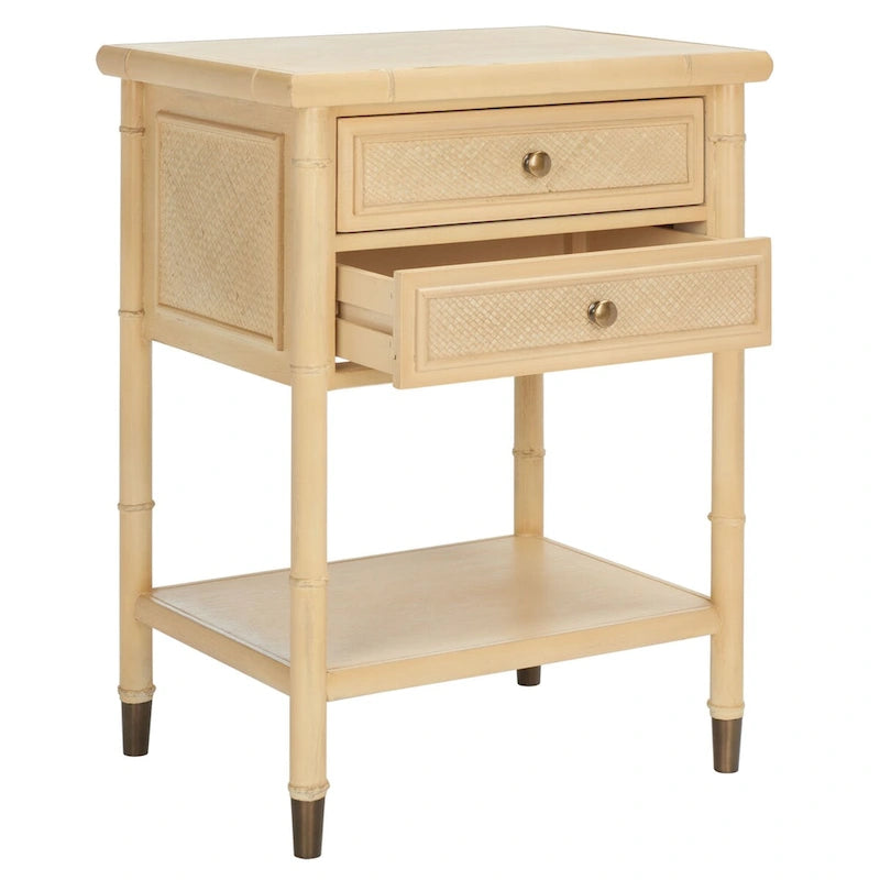 SAFAVIEH Dessa Tavolino d'Appoggio con 2 Cassetti e 1 Ripiano. - 21 L x 18 P x 27 A - 21Lx18Px27A