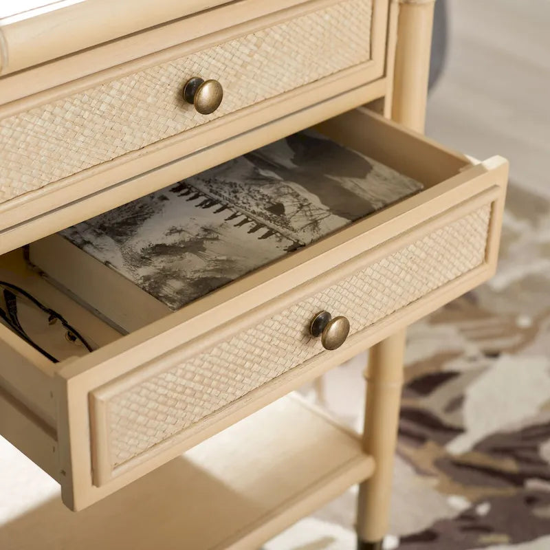 SAFAVIEH Dessa Tavolino d'Appoggio con 2 Cassetti e 1 Ripiano. - 21 L x 18 P x 27 A - 21Lx18Px27A