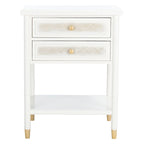 SAFAVIEH Dessa Tavolino d'Appoggio con 2 Cassetti e 1 Ripiano. - 21 L x 18 P x 27 A - 21Lx18Px27A