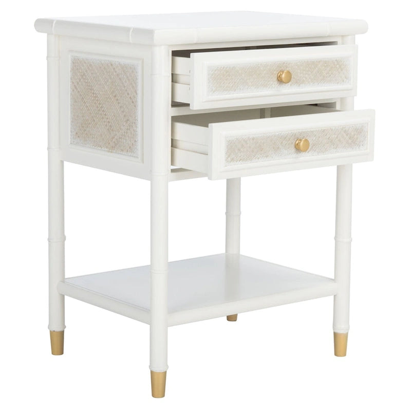SAFAVIEH Dessa Tavolino d'Appoggio con 2 Cassetti e 1 Ripiano. - 21 L x 18 P x 27 A - 21Lx18Px27A