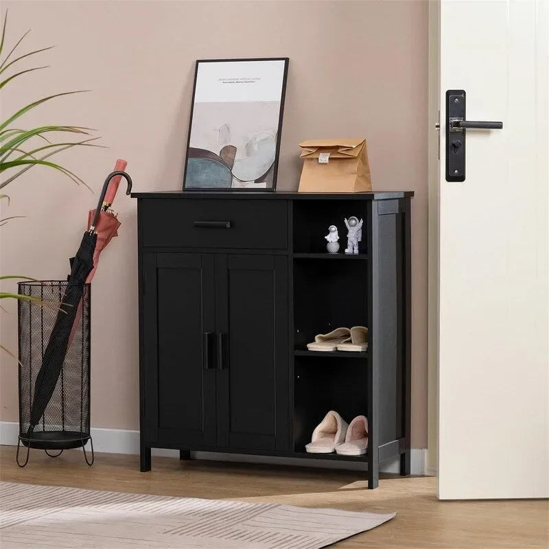 Mobiletto contenitore con ante e ripiani - 11,8P x 29,5L x 31,6A