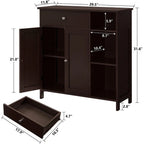 Mobiletto contenitore con ante e ripiani - 11,8P x 29,5L x 31,6A