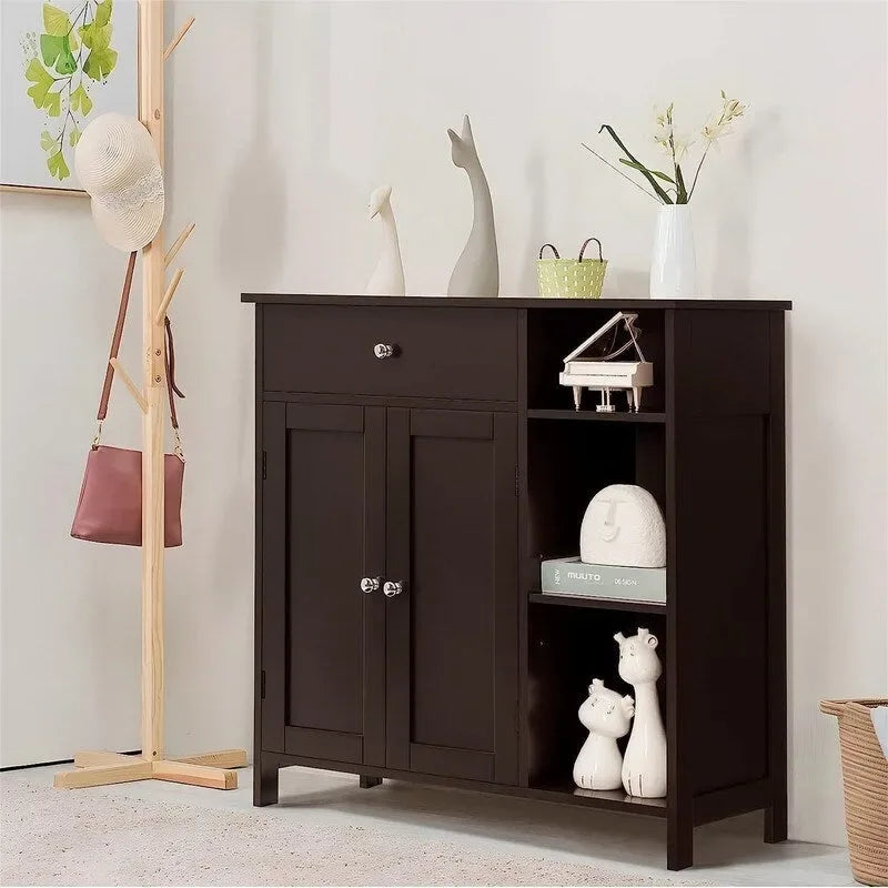 Mobiletto contenitore con ante e ripiani - 11,8P x 29,5L x 31,6A